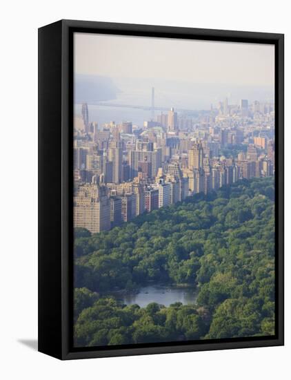 High Angle View of Upper West Side and Central Park, Manhattan-Amanda Hall-Framed Premier Image Canvas