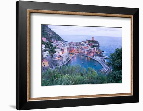 High Angle View of Vernazza, Cinque Terre, UNESCO World Heritage Site, Liguria, Italy, Europe-Peter Groenendijk-Framed Photographic Print