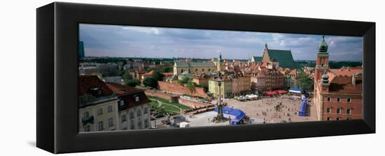 High Angle View of Warsaw, Poland-null-Framed Premier Image Canvas