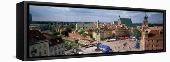 High Angle View of Warsaw, Poland-null-Framed Premier Image Canvas