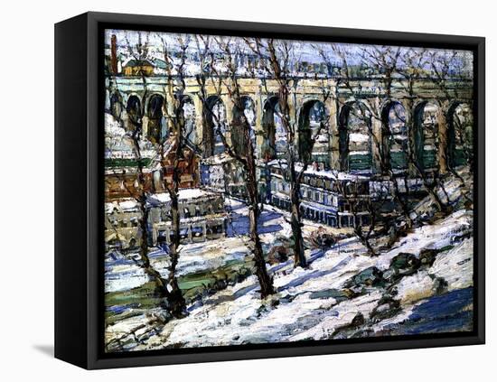 High Bridge on the Harlem River, Usa, C.1907-Edwin H. Gunn-Framed Premier Image Canvas