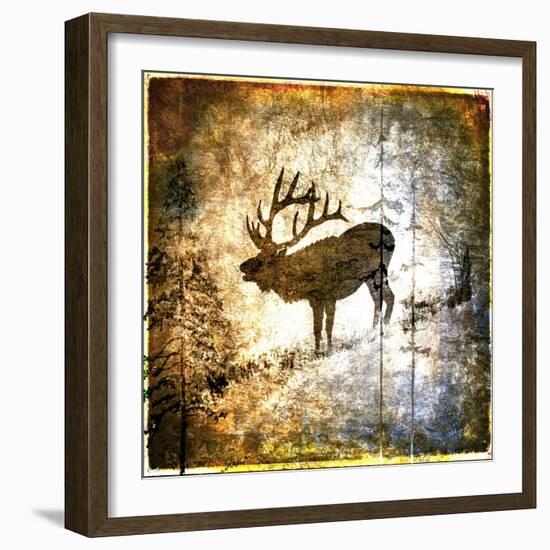 High Country Elk-LightBoxJournal-Framed Giclee Print