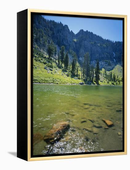 High Creek Lake and Bear River Range, Mount Naomi Wilderness, Wasatch-Cache National Forest, Utah,-Scott T^ Smith-Framed Premier Image Canvas