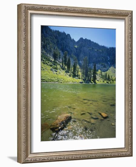 High Creek Lake and Bear River Range, Mount Naomi Wilderness, Wasatch-Cache National Forest, Utah,-Scott T^ Smith-Framed Photographic Print