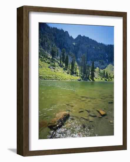 High Creek Lake and Bear River Range, Mount Naomi Wilderness, Wasatch-Cache National Forest, Utah,-Scott T^ Smith-Framed Photographic Print