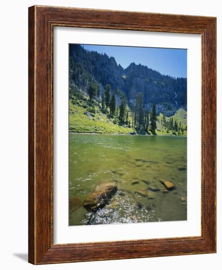 High Creek Lake and Bear River Range, Mount Naomi Wilderness, Wasatch-Cache National Forest, Utah,-Scott T^ Smith-Framed Photographic Print