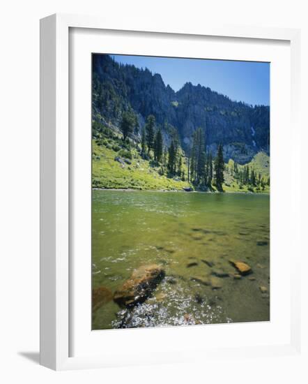 High Creek Lake and Bear River Range, Mount Naomi Wilderness, Wasatch-Cache National Forest, Utah,-Scott T^ Smith-Framed Photographic Print