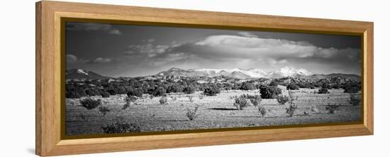 High Desert Plains Landscape with Snowcapped Sangre De Cristo Mountains in the Background-null-Framed Stretched Canvas