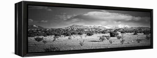 High Desert Plains Landscape with Snowcapped Sangre De Cristo Mountains in the Background-null-Framed Stretched Canvas