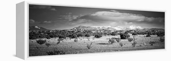 High Desert Plains Landscape with Snowcapped Sangre De Cristo Mountains in the Background-null-Framed Stretched Canvas