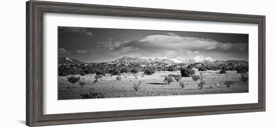 High Desert Plains Landscape with Snowcapped Sangre De Cristo Mountains in the Background-null-Framed Photographic Print