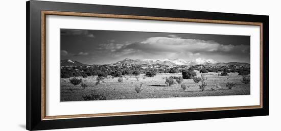 High Desert Plains Landscape with Snowcapped Sangre De Cristo Mountains in the Background-null-Framed Photographic Print