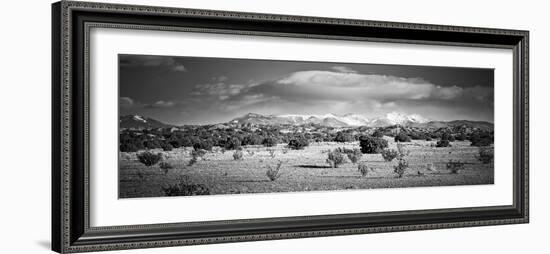 High Desert Plains Landscape with Snowcapped Sangre De Cristo Mountains in the Background-null-Framed Photographic Print