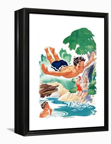 High Dive - Child Life-Keith+H215 Ward-Framed Premier Image Canvas