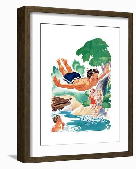 High Dive - Child Life-Keith+H215 Ward-Framed Giclee Print