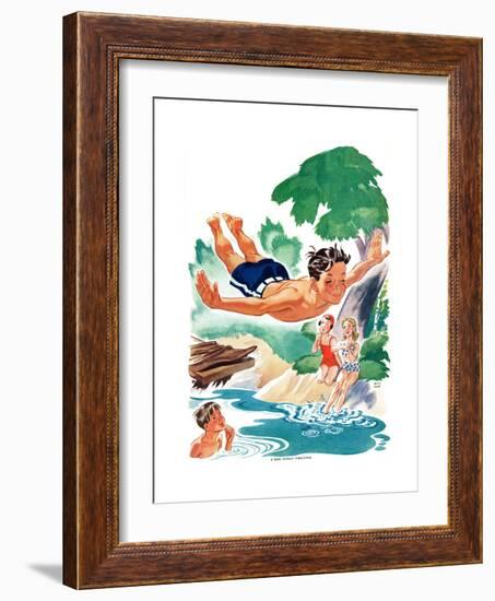 High Dive - Child Life-Keith+H215 Ward-Framed Giclee Print