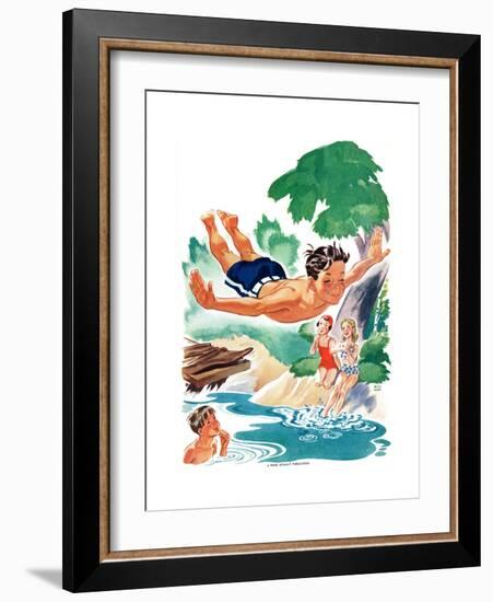 High Dive - Child Life-Keith+H215 Ward-Framed Giclee Print