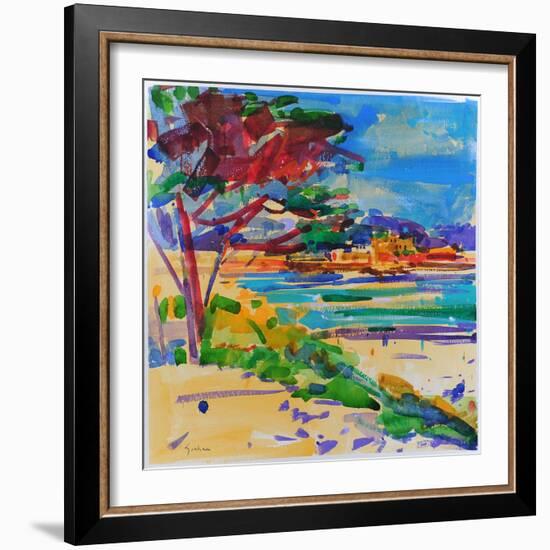 High Dune, Carmel-By-The-Sea, 2022 (Watercolour)-Peter Graham-Framed Giclee Print