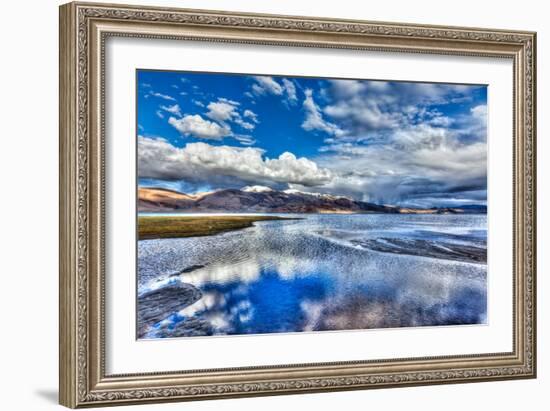 High Dynamic Range Image (Hdr) of Himalayan Mountain Lake in Himalayas Tso Moriri, Korzok, Changtha-f9photos-Framed Photographic Print