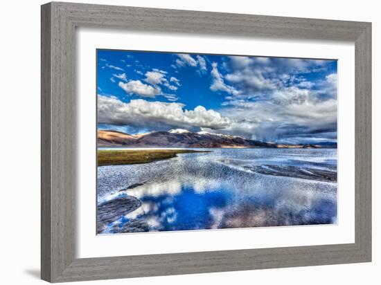 High Dynamic Range Image (Hdr) of Himalayan Mountain Lake in Himalayas Tso Moriri, Korzok, Changtha-f9photos-Framed Photographic Print