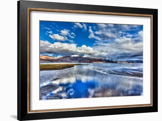 High Dynamic Range Image (Hdr) of Himalayan Mountain Lake in Himalayas Tso Moriri, Korzok, Changtha-f9photos-Framed Photographic Print