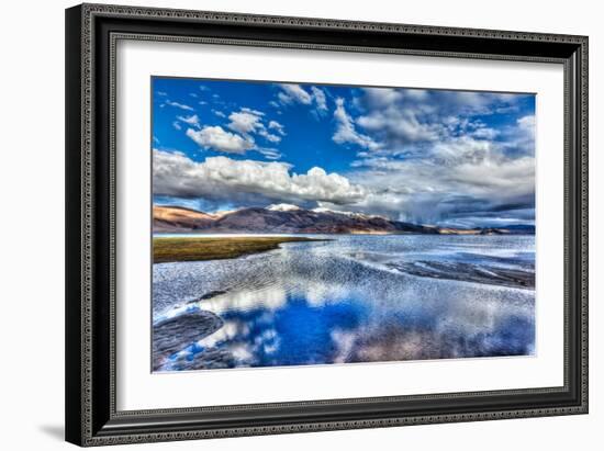 High Dynamic Range Image (Hdr) of Himalayan Mountain Lake in Himalayas Tso Moriri, Korzok, Changtha-f9photos-Framed Photographic Print