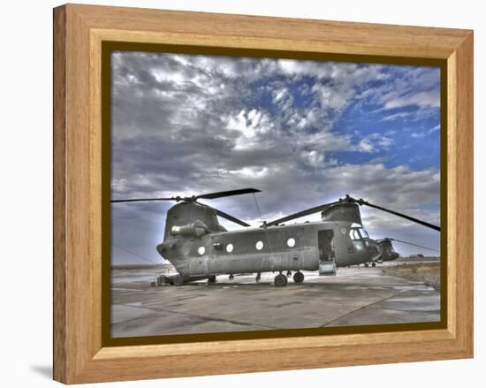 High Dynamic Range Image of a Ch-47 Chinook Helicopter-null-Framed Premier Image Canvas