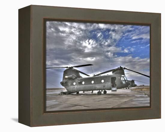 High Dynamic Range Image of a Ch-47 Chinook Helicopter-null-Framed Premier Image Canvas