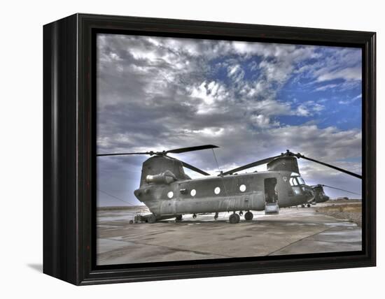 High Dynamic Range Image of a Ch-47 Chinook Helicopter-null-Framed Premier Image Canvas