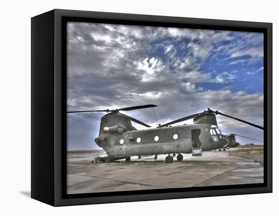 High Dynamic Range Image of a Ch-47 Chinook Helicopter-null-Framed Premier Image Canvas