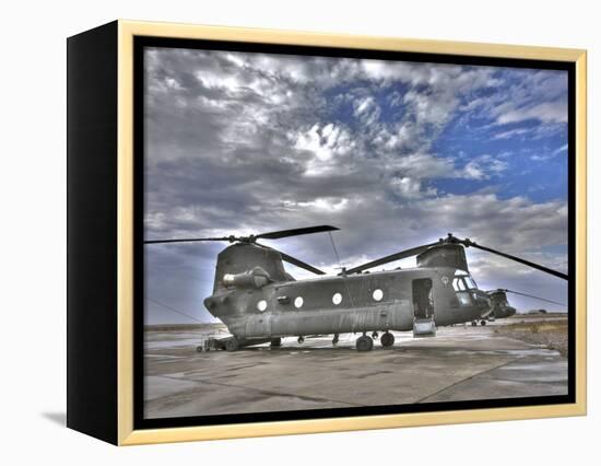 High Dynamic Range Image of a Ch-47 Chinook Helicopter-null-Framed Premier Image Canvas