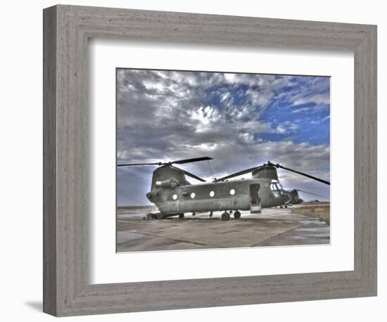 High Dynamic Range Image of a Ch-47 Chinook Helicopter-null-Framed Photographic Print