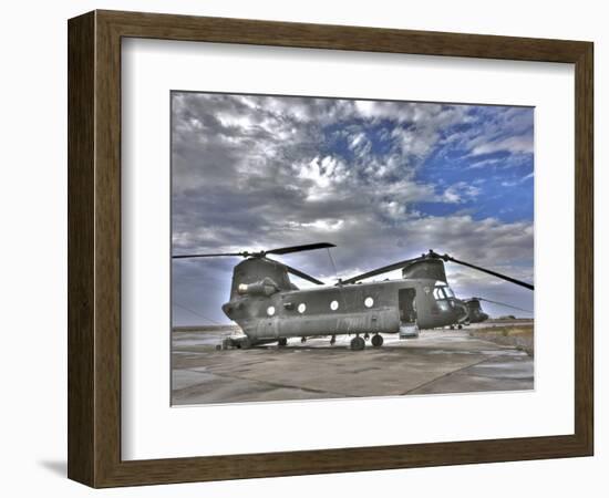 High Dynamic Range Image of a Ch-47 Chinook Helicopter-null-Framed Photographic Print