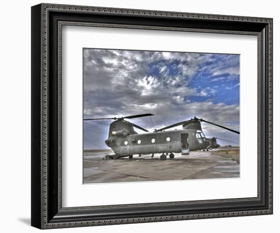 High Dynamic Range Image of a Ch-47 Chinook Helicopter-null-Framed Photographic Print