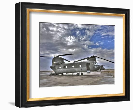 High Dynamic Range Image of a Ch-47 Chinook Helicopter-null-Framed Photographic Print