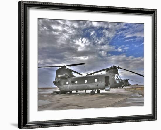 High Dynamic Range Image of a Ch-47 Chinook Helicopter-null-Framed Photographic Print