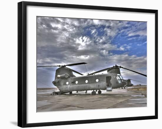 High Dynamic Range Image of a Ch-47 Chinook Helicopter-null-Framed Photographic Print