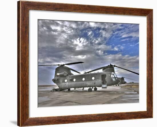 High Dynamic Range Image of a Ch-47 Chinook Helicopter-null-Framed Photographic Print