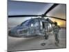 High Dynamic Range Image of a Door Gunner Beside a UH-60 Black Hawk-Stocktrek Images-Mounted Photographic Print