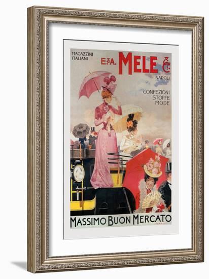 High Fashion for the Carriage Class-Achille Beltrame-Framed Art Print