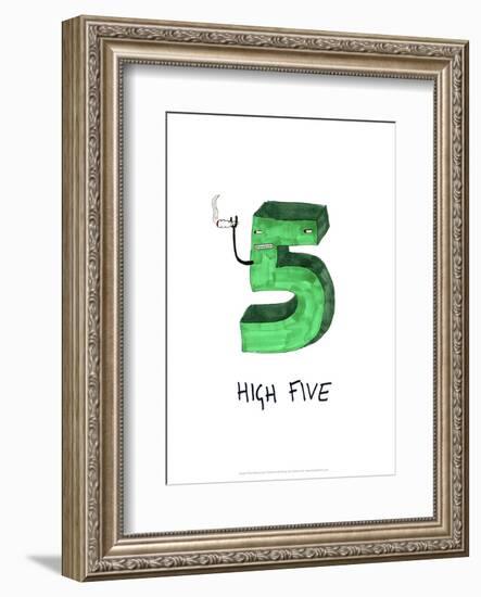 High Five - Tom Cronin Doodles Cartoon Print-Tom Cronin-Framed Giclee Print