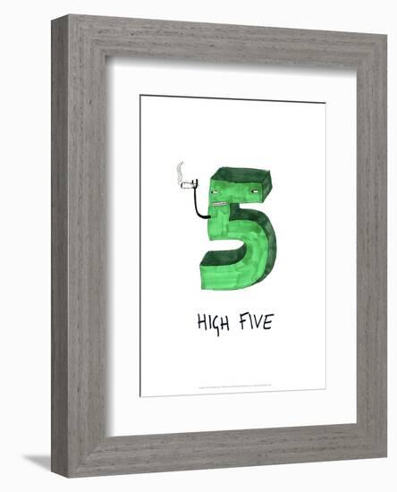 High Five - Tom Cronin Doodles Cartoon Print-Tom Cronin-Framed Giclee Print