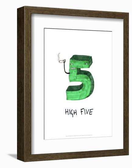 High Five - Tom Cronin Doodles Cartoon Print-Tom Cronin-Framed Giclee Print