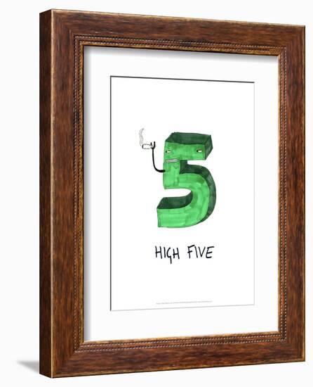 High Five - Tom Cronin Doodles Cartoon Print-Tom Cronin-Framed Giclee Print