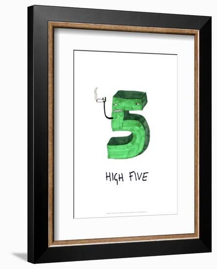 High Five - Tom Cronin Doodles Cartoon Print-Tom Cronin-Framed Giclee Print