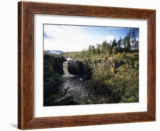 High Force Waterfall, the Pennine Way, River Tees, Teesdale, County Durham, England-David Hughes-Framed Photographic Print