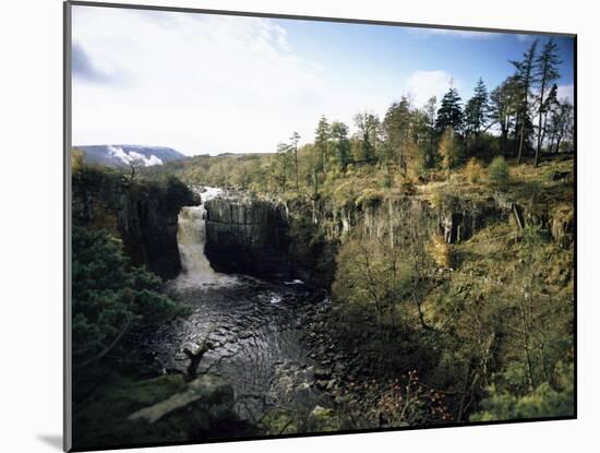 High Force Waterfall, the Pennine Way, River Tees, Teesdale, County Durham, England-David Hughes-Mounted Photographic Print
