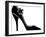 High Heel Shoes (Silhouette)-jara3000-Framed Art Print