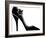 High Heel Shoes (Silhouette)-jara3000-Framed Art Print