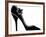 High Heel Shoes (Silhouette)-jara3000-Framed Art Print
